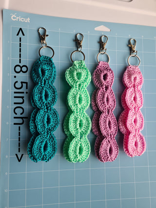 Bohemian Crochet Keychain - Chic Bag Charm, Handcrafted Holidays Gift