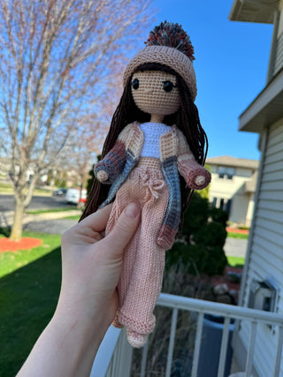 Adorable Handcrafted Amigurumi Doll with Clothes