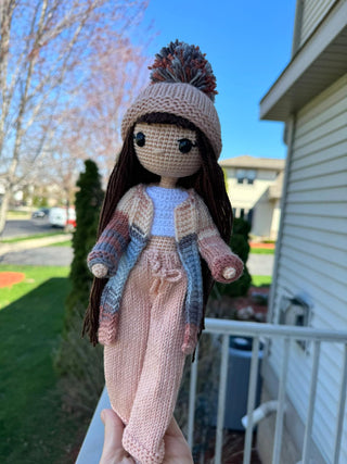 Adorable Handcrafted Amigurumi Doll with Clothes