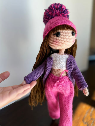 Adorable Handcrafted Amigurumi Doll with Clothes