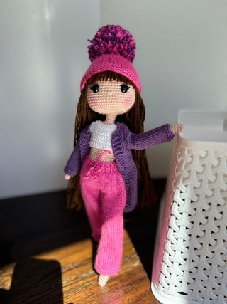 Adorable Handcrafted Amigurumi Doll with Clothes